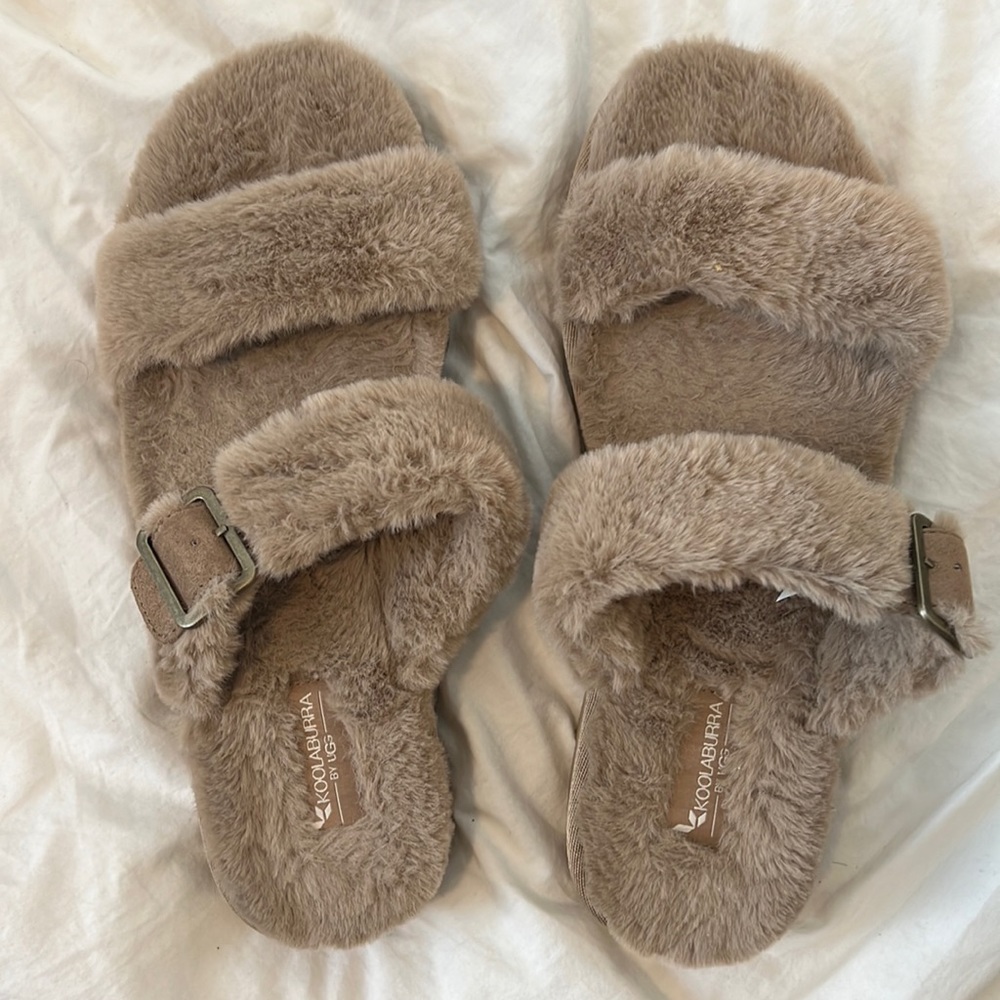 UGG Fuzzy Sandal Slides
